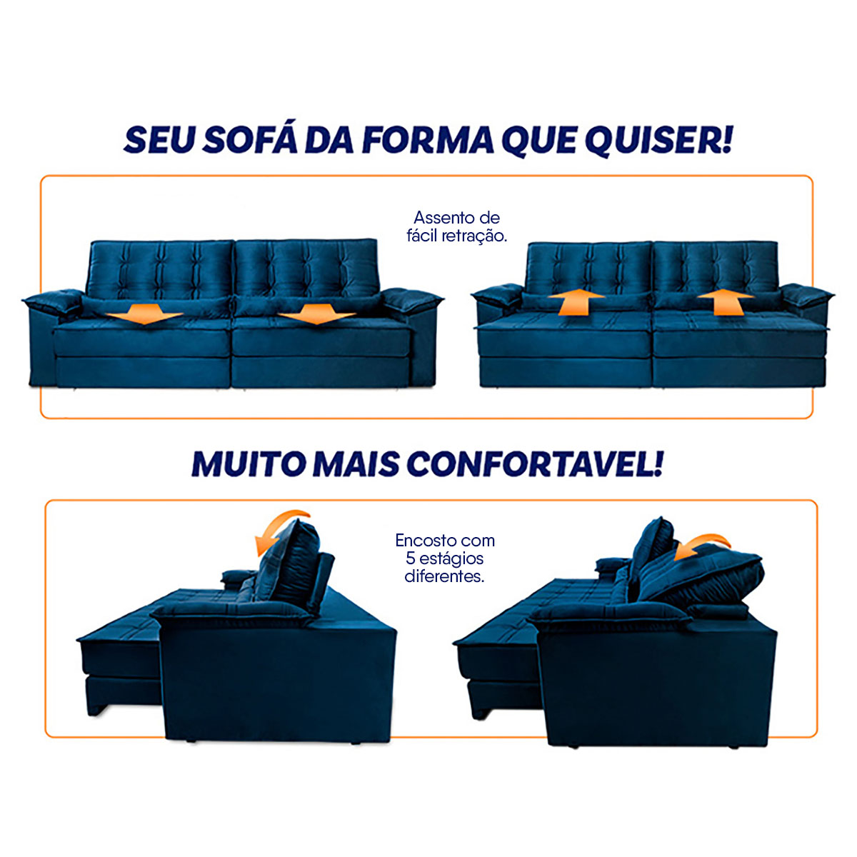 Retraia e Reclina Conforme Seu Ritmo