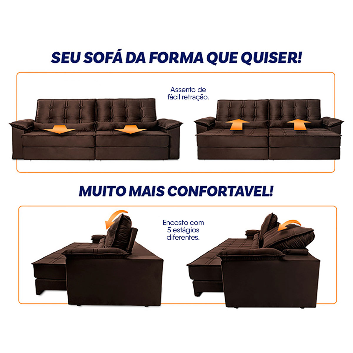 Retraia e Reclina Conforme Seu Ritmo