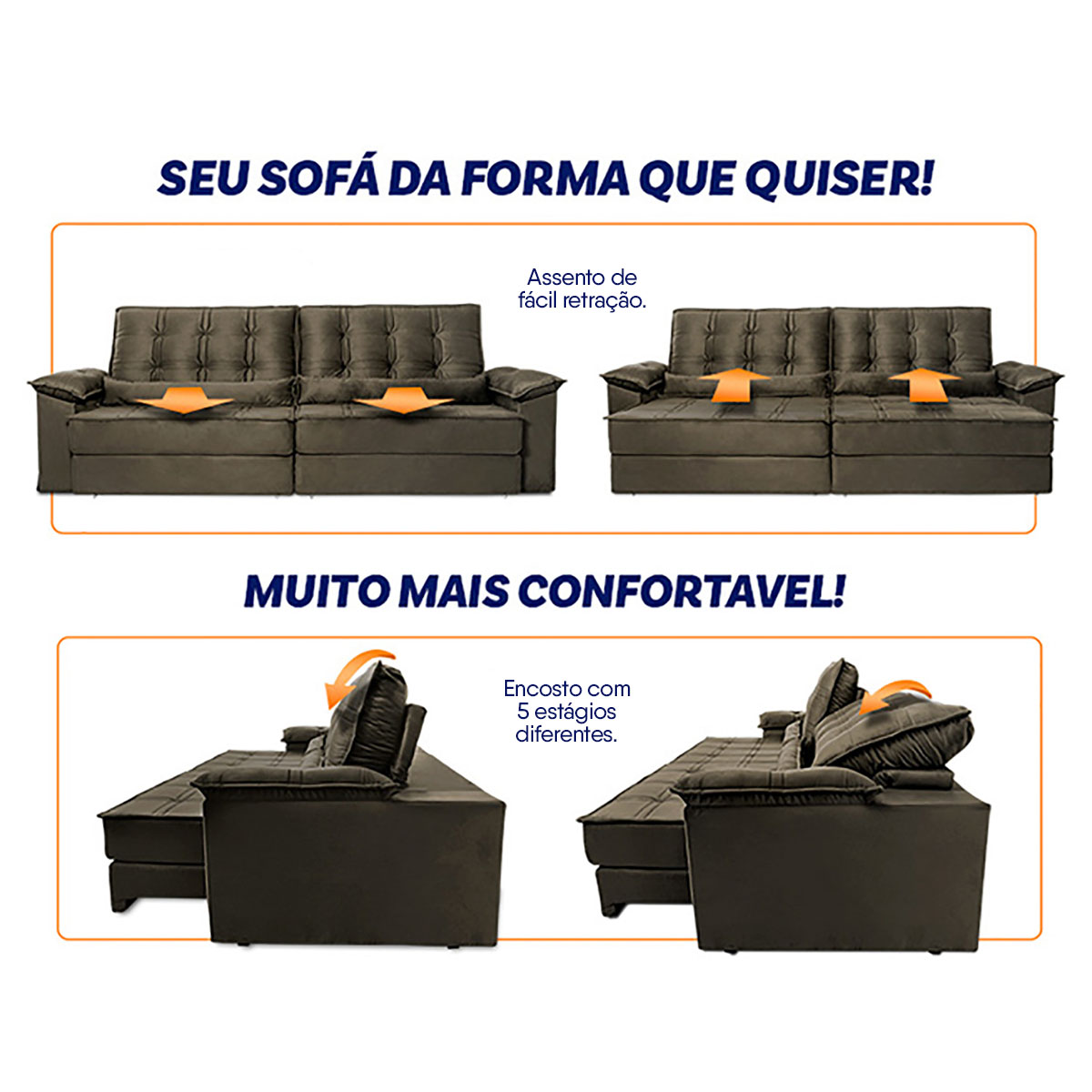 Retraia e Reclina Conforme Seu Ritmo