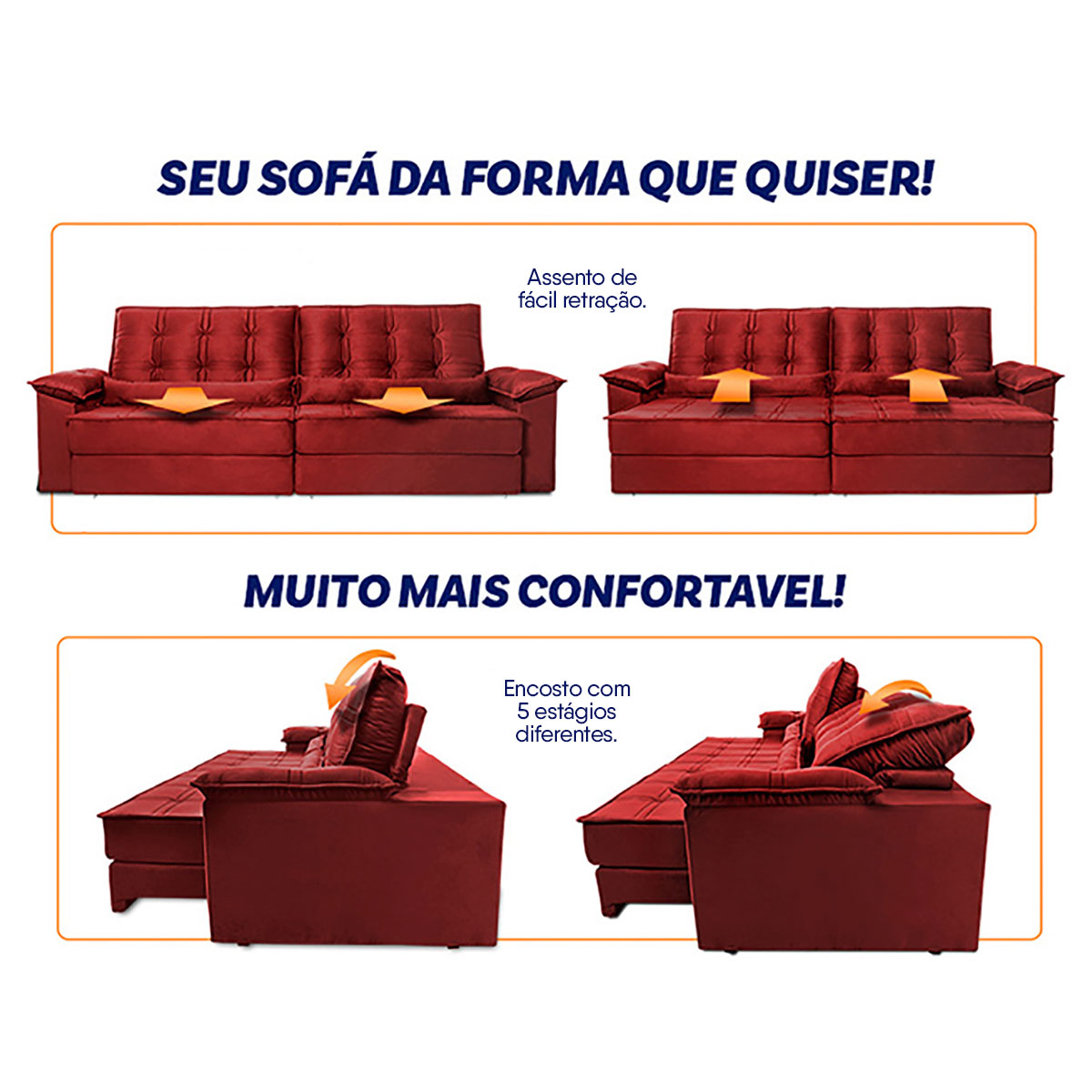 Retraia e Reclina Conforme Seu Ritmo
