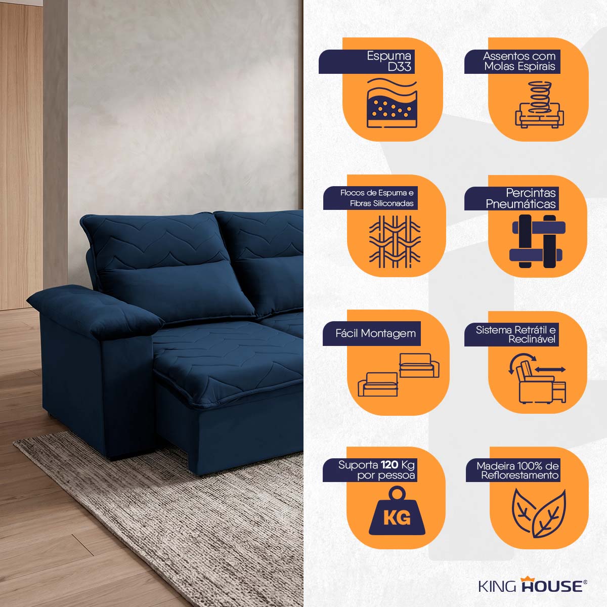 Retrátil e Reclinável em Perfeita Harmonia