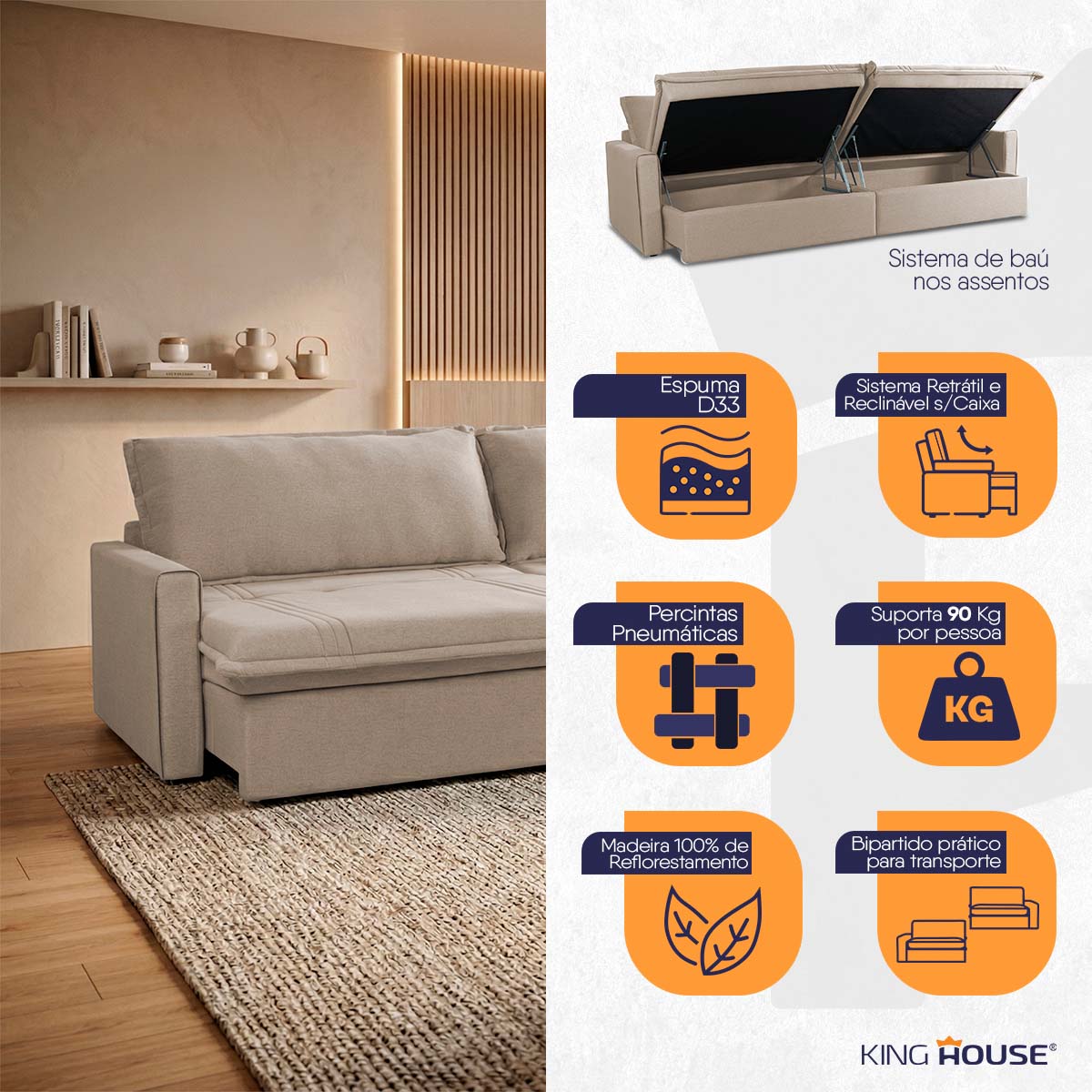 Descubra o Conforto em Cinco Posições