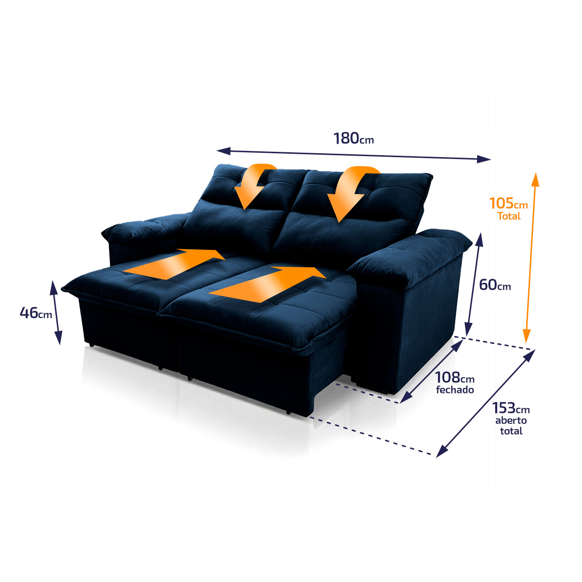 Estenda-se e Transforme em Cama de Luxo.