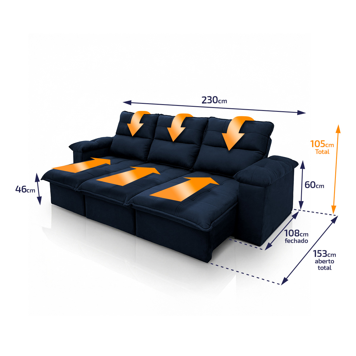 Estenda-se e Transforme em Cama de Luxo.