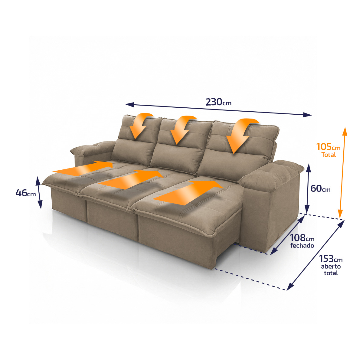 Estenda-se e Transforme em Cama de Luxo.