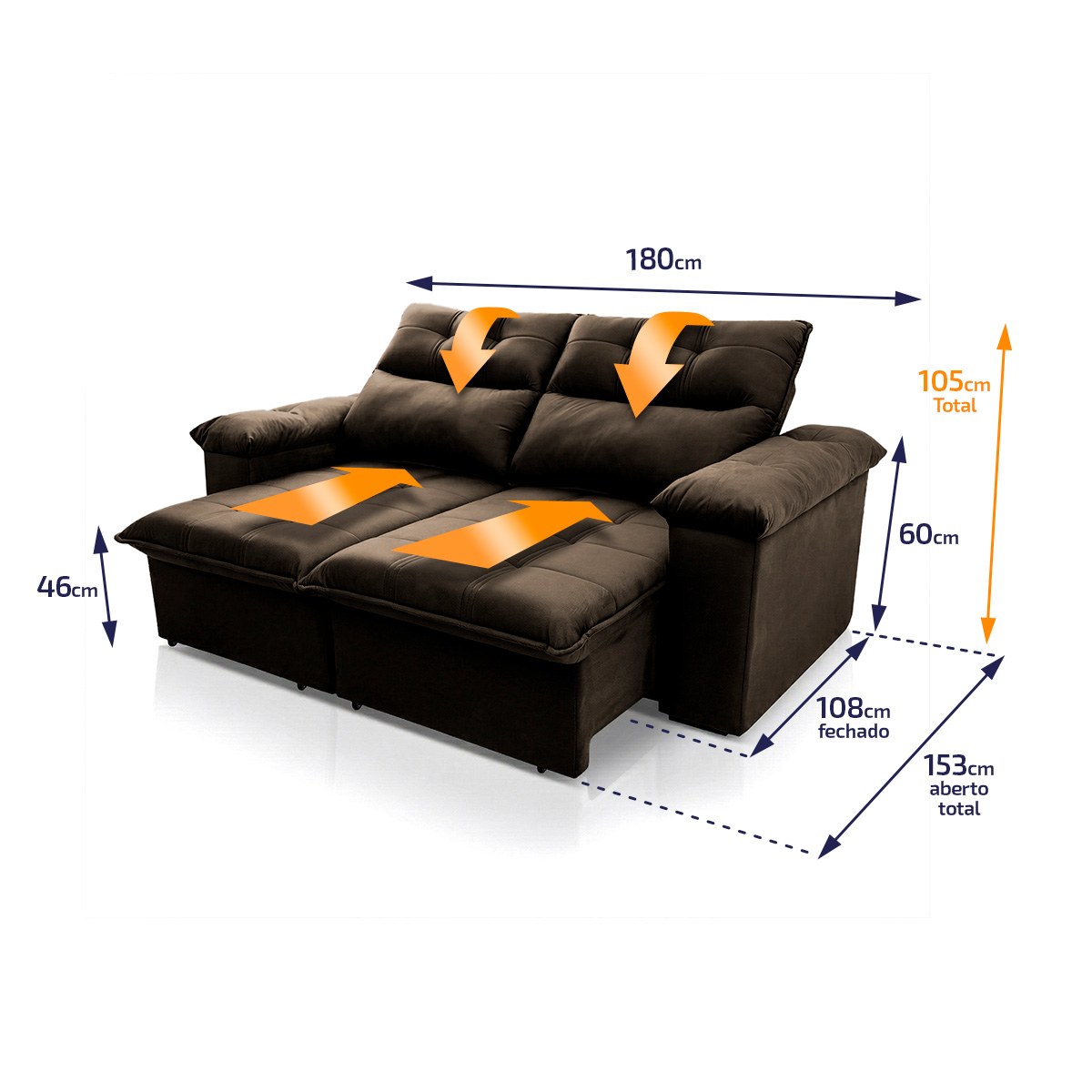 Estenda-se e Transforme em Cama de Luxo.