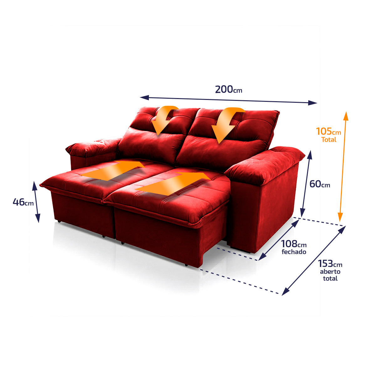 Estenda-se e Transforme em Cama de Luxo.