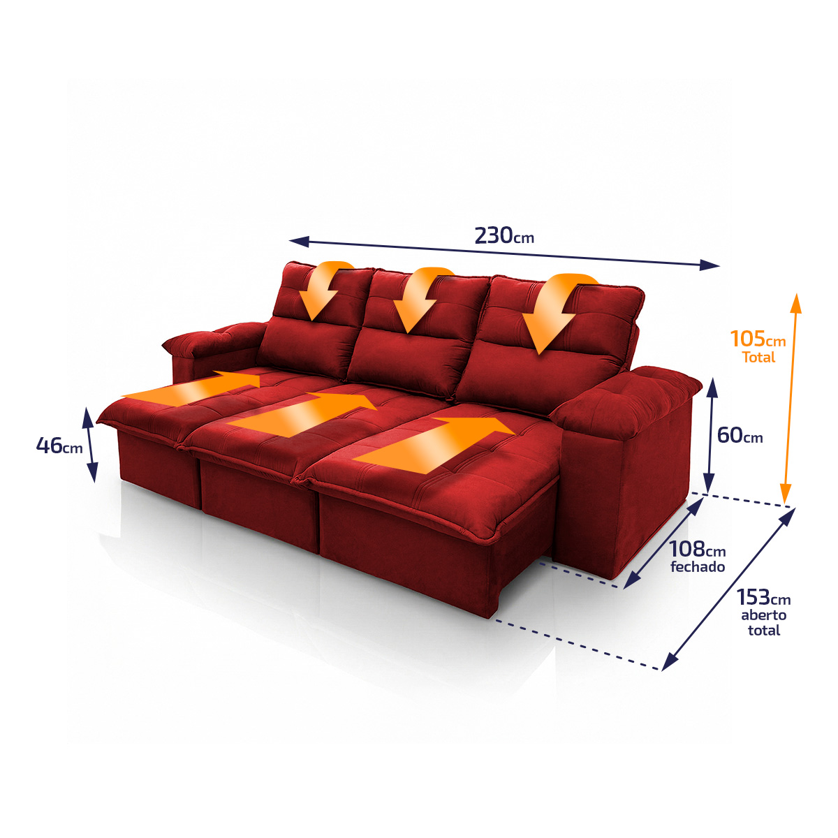 Estenda-se e Transforme em Cama de Luxo.